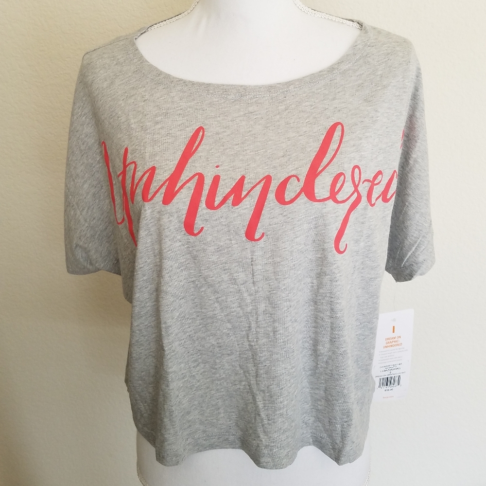 Lucy Unhindered Loose Crop Top S NWT